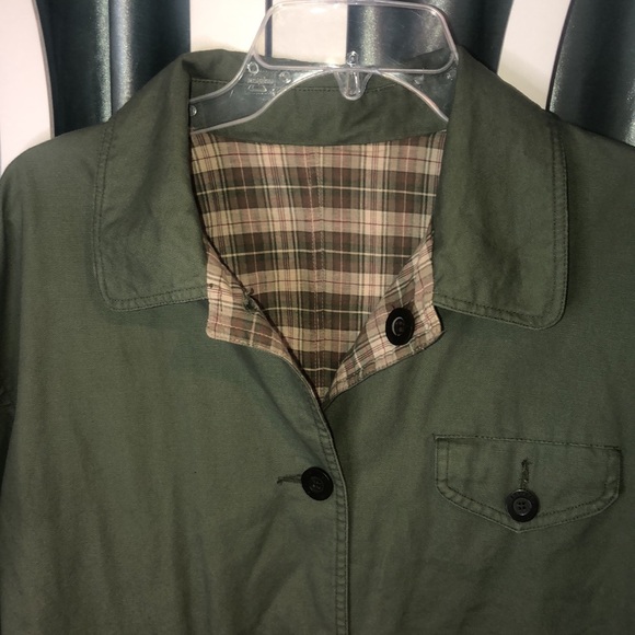 Vintage Braetan Army Green/Plaid Reversible Womens Barn Jacket - Picture 2 of 10